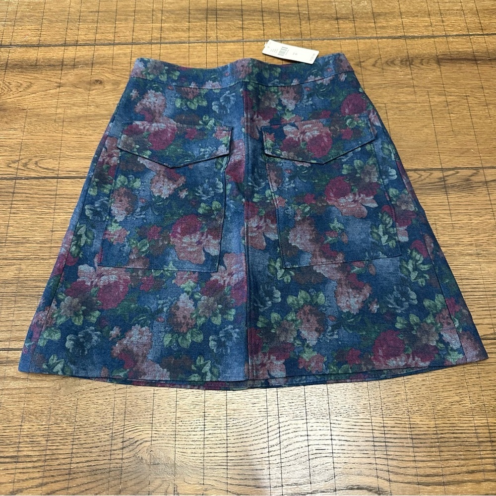 Erin Fetherson Floral A-Line Skirt Anthropologie NWT Size 0